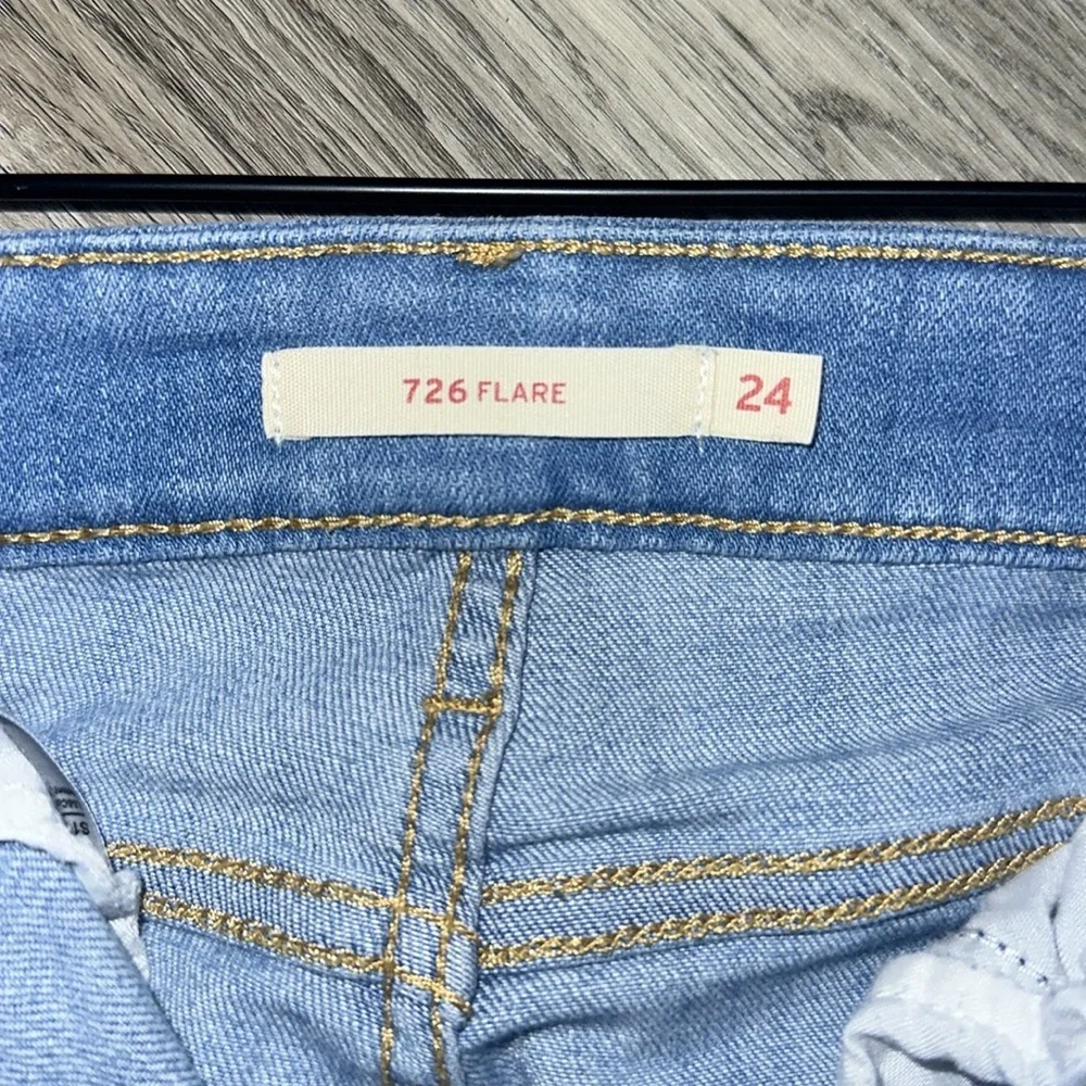 Levi's 726 Flare Bootcut Light Blue Jeans SKU003 - Picture 2 of 8